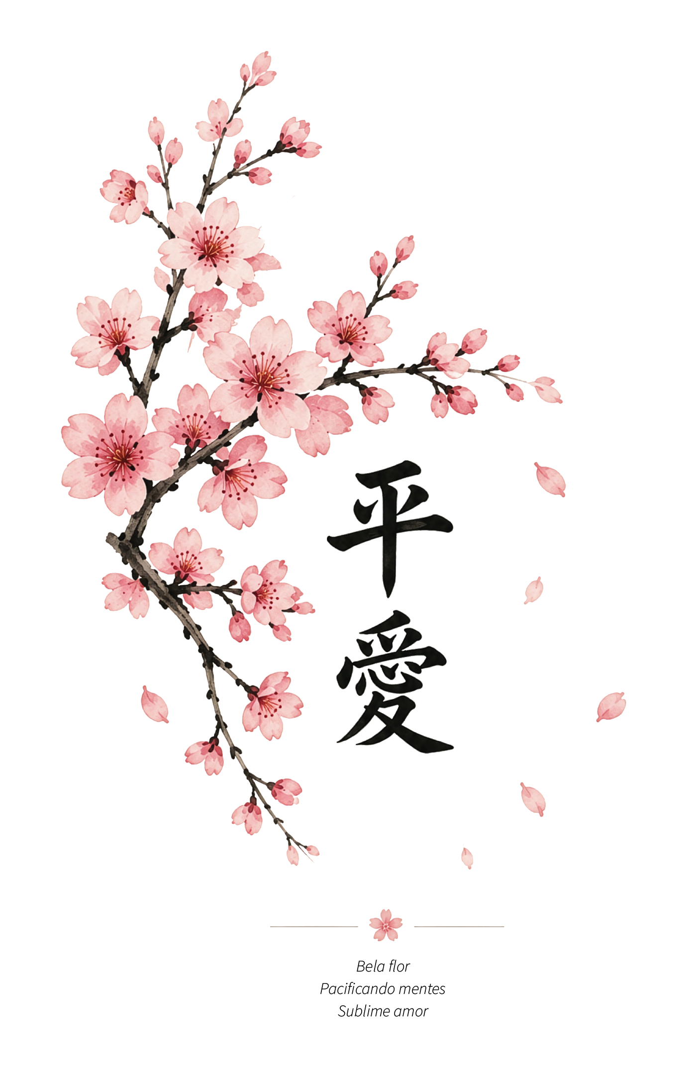 Ilustração delicada de uma flor em plena floração, símbolo da obra Bela Flor.